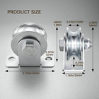 48mm Cable Pulley Wheel Wall Mount  With Ball Bearings For Wire Rope  For Pulley