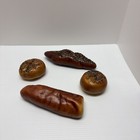 Artificial Bread Loaves Rolls Baguette Food Prop Display Fake Lot Of 4