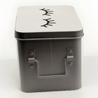 Anamorphic White Metal Storage Box Removable Tray Compartments Cute Storage Box