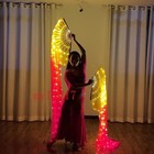 Led Light-up Stage Dance Fan Glowing Veil Prop Stage Performance Parties Gift