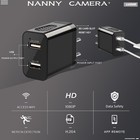 2025 Enhanced 1080p Hd Wireless Nanny Cam Camera Charger And Black