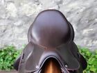 Genuine Brown Leather English Jumping Saddle Premium Horse Riding Gear