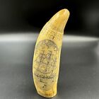 Vintage Scrimshaw Repo Sperm Whale Tooth Abraham Lincoln American Civil War Era