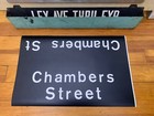 Nyc Subway Roll Sign Chambers Street Manhattan City Hall Courthouse Tribeca Wtc