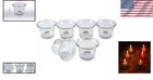 Chic Clear Glass Tealight Votive Holders - 6 Count For Romance And Relaxation