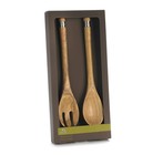 Berard Acero Olivewood   Stainless Steel Salad Server Set - Handcrafted France