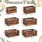 6 Pcs Decorative Wood Crates For Storage Display Rustic Nesting Crates With Hand