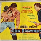 Vintage 1956 Gun Brothers 22  X 28  Western Cowboy Movie Theater Poster Display