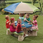 Step2 Naturally Playful Picnic Table With Removable Umbrella  Plastic