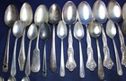  100  Piece Silverplate Flatware Spoon   Fork Lot  2 - Crafts - Vintage