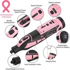 Workpro 12v Cordless Rotary Tool Kit 5 Variable Speeds Battery Powered Pink Tool
