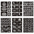 Temporary Tattoo Stencils Reusable For Women Girls  344 Pcs Henna Black