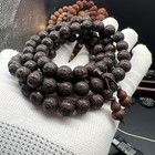10mm Super Quality Indian Small Leaf Red Sandalwood 108necklace                                                   