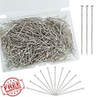 1000pc 1  Stainless Steel Sewing Pins  Flat Head  Crafts Jewelry