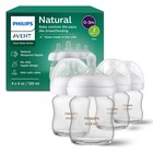 Natural Glass Baby Bottles 4 Oz  Slow Flow  Bpa-free  4-pack For Infants