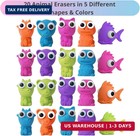 Mr  Pen- Animal Pencil Top Eraser  20 Pack  5 Assorted Styles   Cute Animal Desi