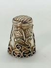 Sterling Thimble Taxco Mexico Silver Ornate Vintage 925 Sewing Leaves Vine Jdr
