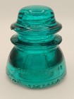 Vtg Hemingray No  42 Blue Green Glass Electrical Insulators  Lot Of 2  Chipped 