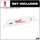 Milwaukee Tool 49-00-5460 M12 Hackzall Blade-wood  Pk5