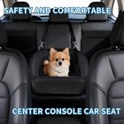 Dog Booster Car Seat With Safety Belt Washable Cotton Pet Car Bed For S   M Dogs