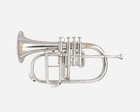 Flugel Horn Nicke Bb Flat 4 Valve With Hard Case Mouthpiece 