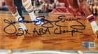 Julius Dr  J Erving Signed 1976 Sports Illustrated 2x Aba Champs Added By Him Nl