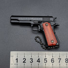 1911 Keychain  Gun Keychain With Wood Handle 1 3 Scale Pistol Keychain For Man