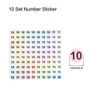 Number Stickers  Number 10 Round 1000 Labels Reflective Sticker  10 Sheets