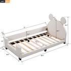 Upholstered Daybed Twin Size Platform Bed Frames Tufted Sofa Bed Home Furniture