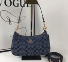 Nwt Coach Ch139 Teri Shoulder Bag Signature Chambray Blue Two-way Shoulder Bag
