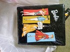 Barbie Black Plastic Hard Case Trunk W  Fashion Doll Graphics  1950s Look