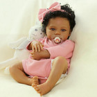 Reborn Baby Doll Black Girl  18 Inch Realistic African American Newborn Real Lif