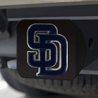 San Diego Padres Premium Hitch Cover Solid Black Metal With Raised Color   