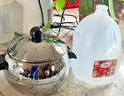 West Bend Vintage Stainless Steel Penguin Insulated Ice Bucket lid Usa Hot Cold