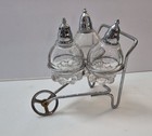 Vintage Clear Glass Salt   Pepper Shaker Lot     20 Pieces Mixed Patterns