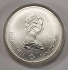 1974 Canada 5 Dollar Silver 1976 Montreal Olympic Games Silver Coin Canoeing