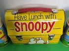 Vintage 1968 Snoopy Metal Lunch Box   2 Thermos 
