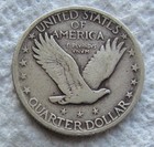 1921 25c Standing Liberty Silver Quarter Rare Key Date Fine 4 Digit Weak Date