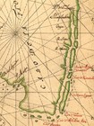 1639 Florida Coast Historic Vintage Style Wall Map - 24x32