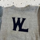 Vintage 1950 s 60 s Wh Brine Co  Single V Sweat Youth M Patch Gray Sweatshirt