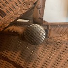 Antique Baby Doll Stroller Carriage Wicker Victorian Reclines Wheel Stopper Vtg