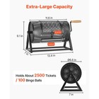 Uimoso Raffle Ticket Spinner Drum Lottery Cage 11 6  X 6 6  Black