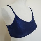 Capezio Metallic Blue Adjustable Bra Top Size Tween Junior Large Dance New Nwt