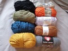 9 Bundles Of Acrylic Yarn    - Latch Hook And Latch Hook Canvas