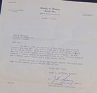 1956 Sonoma County Sheriff Letter Regarding A Stolen Item  Santa Rosa California