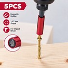 5 Pcs Magnetic Drill Bit Extension Holder Set 1 4  Hex Shank For Impact Driver