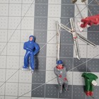 Vintage Barclay Manoil Downhill Skiers Lead Figures Lot Parts And Repair