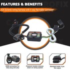 For Hyundai   Kia Vehicle 4 Way Flat Trailer Hitch Wiring Harness Replace C56332