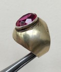 Ring     16 Vintage Soviet Red Ruby Ring Silver Ring 875   ussr Ring 7 Size 6 95 Gr