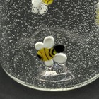 Anthropologie Bumble Bee Bubbles Drinking Glass Hand Blown 16 Oz 4 5 X 3 25 Inch